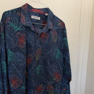 Tommy Bahama Navy Tropical Floral Button-Down